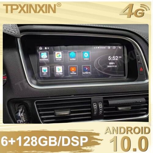 6+128G For Audi Q5 2010 -2017 Android 10.0 Car Stereo Radio Tape Recorder Multimedia video player GPS navigation Carplay system