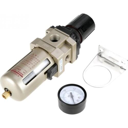 AW4000-04 Aluminum Pneumatic Alloy Filter pressure reducing valve G1/2 Port Diameter Reducing Valve Oil Water Separation Gauge