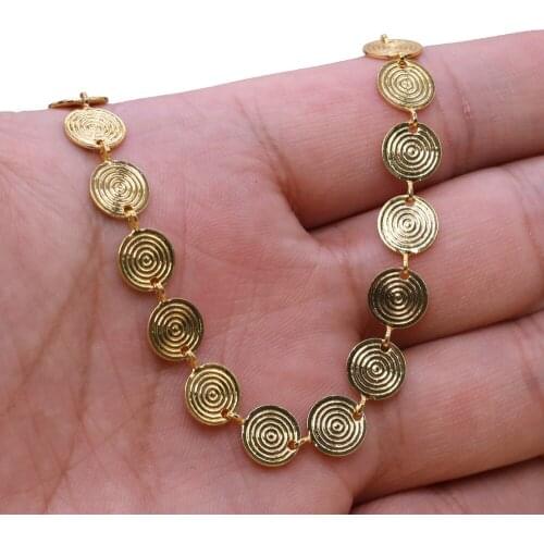 1 Meter Handmade Copper Chain Irregular Beads Chains for Jewelry Making DIY Necklace Bracelet Anklet Accessory