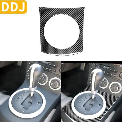 For Nissan 350Z Z33 2003-2009 Automatic Shifter Surround Frame Carbon Fiber Sticker Decorative Modified Car Accessories