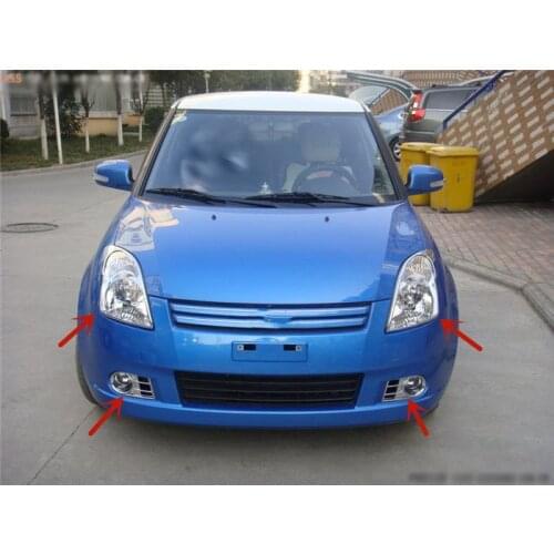 For Suzuki Swift 2005-2010 ABS Chrome before headlight rear tail light decorative frame anti-scratch protectioncar accessories