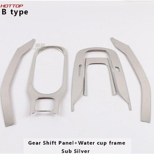 For Toyota Corolla 2019-2020 Stainless Center Shift handle Gear Shift Panel & Cup Holders Panel Decorate Cover Trim 5pcs