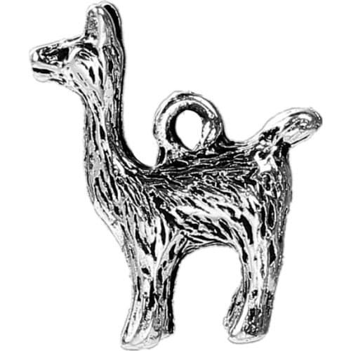 DoreenBeads Zinc Based Alloy 3D Charms Pendants silver color Alpaca 18mm( 6/8") x 15mm( 5/8"), 10 PCs
