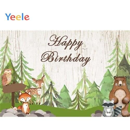 Safari Party Photophone Jungle Forest Wild Animal Woodland Backdrop Newborn Baby Birthday Photography Background Photo Studio