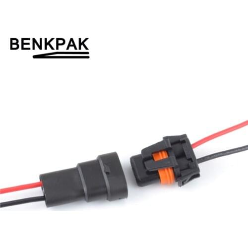 H11 9005 2 Pin Way auto connector Female Male Waterproof Electrical Wire Connector Plug