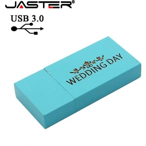 JASTER USB 3.0 (10 PCS free LOGO) 10 colors Wooden usb disck usb flash drive Memory stick pen drive pendrive 64GB 16GB 32GB gift