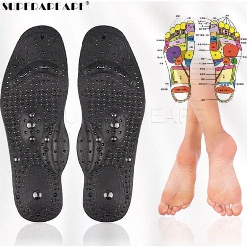 Magnetic Silicone Gel Insoles Weight Loss Therapy Slimming Arch Support Shoes Pads Therapy Massage Foot Acupressure Pad insert