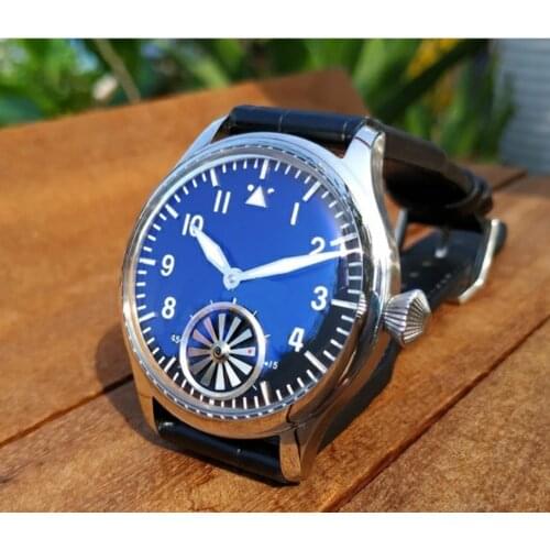 44mm no logo Asian 6498 17 jewels Mechanical Hand Wind movement mens watch limited edition luminous Mechanical watches GR18-88