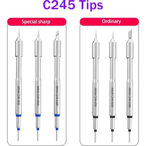 Nano Soldering Iron Tip C245 Set for JBC T245 AIXUN T3A T245 Soldering Station Electric Soldering Iron and T245-A Handle