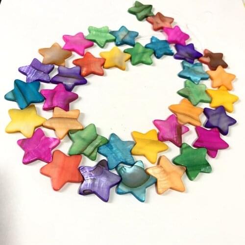 Wholesale 1string of Multi Shell Beads 23mm Star Beads Shell Jewelry Making beads,15.5" Full Strand