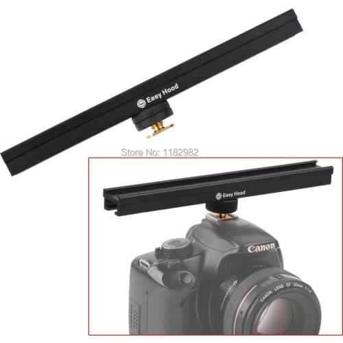 Exempt postage + tracking number EasyHood ESE-20 8" Flash Bracket Hot /Cold Shoe Extension Rail For YONGNUO Canon Nikon Olympus