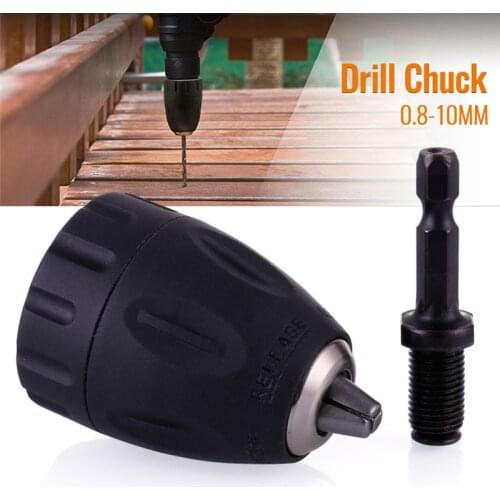 Durable Metal Hex Shank Adapter 1/4 '' Shank Up to 3/8 '' Keyless Screwdriver Wooden Drills For Woodworking