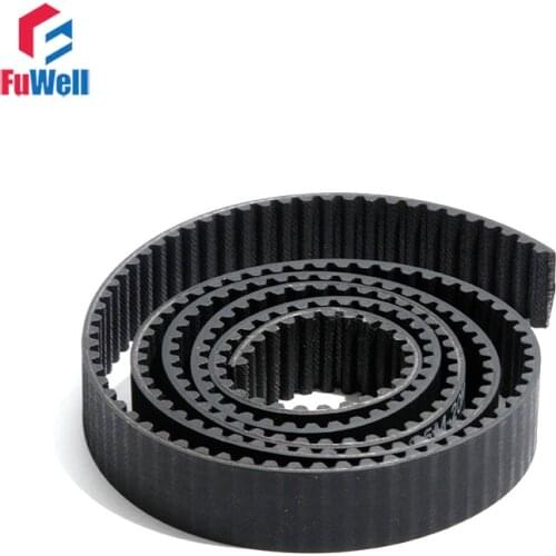 S5M Type Opened Timing Belt 15/20/25mm Width 5mm Teeth Pitch Synchronous Belts Black Rubber Transmission Belt
