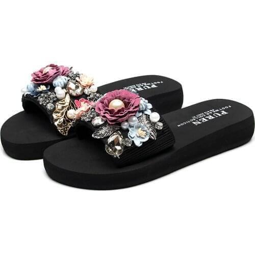 Summer Handmade Slippers Casual Outdoor Women Fashion Female Ladies Flip Flops Footwear Beach Flat Shoes SIZE 35-42