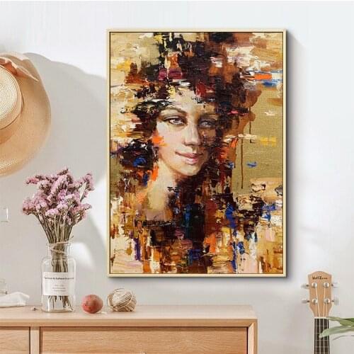 Nordic Huge Size WomanAbstract Canvas Painting Posters and Prints Wall Art Picture for Living Room Aisle Home Decoration Cuadros