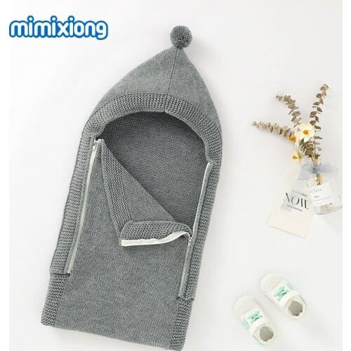 Baby Sleeping Bags Newborn Infant Autumn Winter Swaddle Wrap Envelopes with Hood Toddler Zip Up Sleepsacks for Stroller Envelope