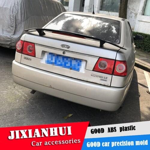 For Chery A3 Spoiler 2001-2019 Chery A3 A5 TF High Quality Spoiler ABS Material Car Rear Wing Primer Color Rear Spoiler