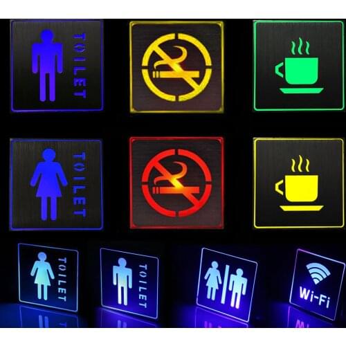 Led Emergency Light Emergency Indicator Sign Lighting For Toilet WIFI Exit etc.Public Areas Information Sign Warning Lights