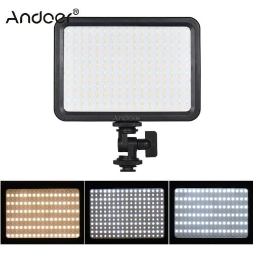 Andoer LED204 LED Video Light Photographic Lighting Fill Light w/204pcs Lamp 3300K-5600K Bi-Color Temperature for Photography