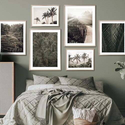 Tropical Poster Palm Tree Canvas Painting Landscape Photography Wall Art Print Nordic Morden Picture For Living Room Home Decor