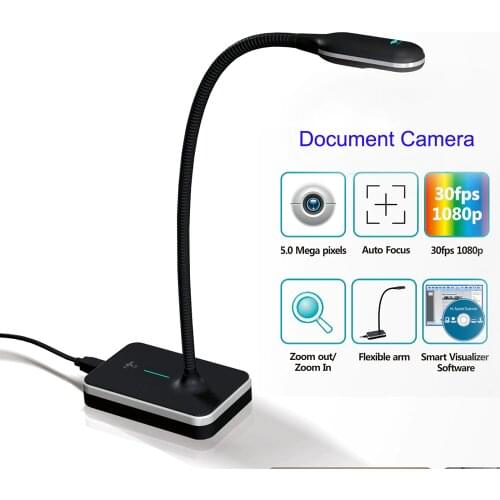 Eloam VH800AF 5MP A4 gooseneck design HD COMS flexible USB document camera Scanner visualizer autofocus OCR PDF