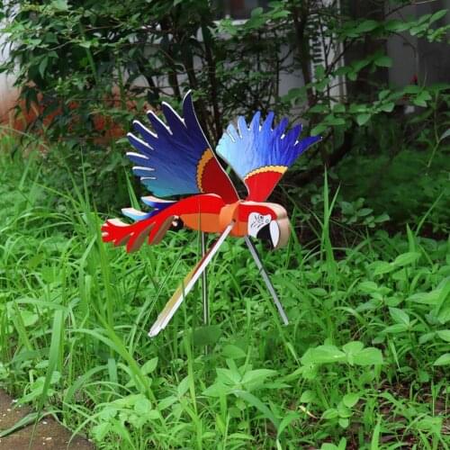 Whirly Parrots Windmill, Whirligig Asuka Series Windmill, Garden Lawn Windmill Stakes Decoration Yard Wind Spinners Decor