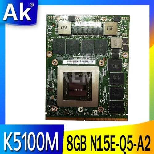 K5100M K5100 GDDR5 8GB Vedio Graphics Card N15E-Q5-A2 With X-Bracket For DELL M6700 M6800 For HP 8770W ZBook15 G1 G2 Test OK