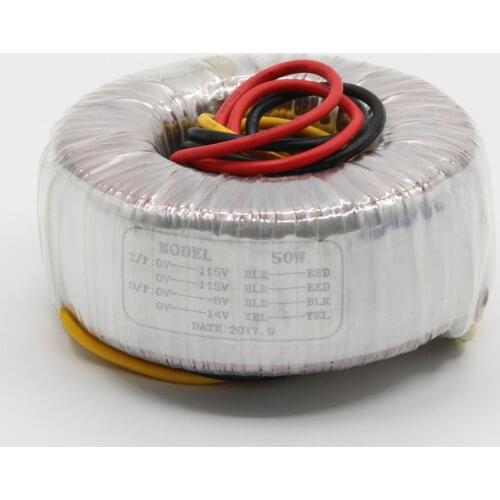 50W Pure Copper Toroidal Transformer Output: 8V+14V For CDROM DIY Player CD Turntable Power Supply PSU