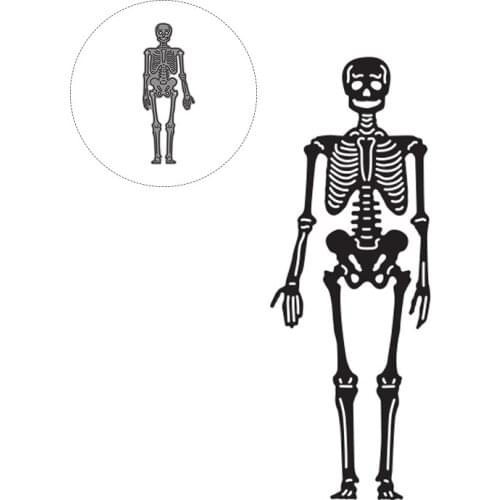 Metal Cutting Dies Set Human Skeleton DIY Scrapbooking Craft Paper Cards Making Template 2021