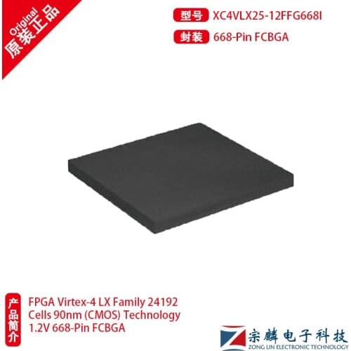 Xc4vlx25-12ffg668i 668fcbga programmable logic chip xc4vlx25