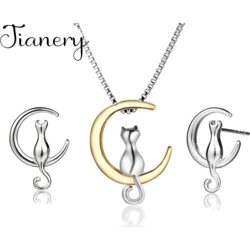 Bridal Jewelry Sets Fashion Long Cat Earrings Choker Necklaces for Women Wedding Jewelry Bijoux