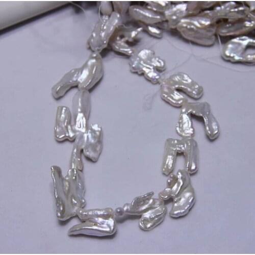 New Arrival Irregular Shape Loose Pearl Necklace Real Pearl Strand String 38cm Long DIY Jewelry Necklace/Bracelet