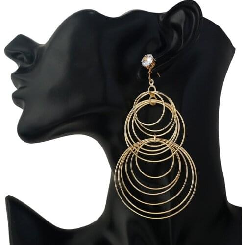 Alloy Earrings Summer Circle Eardrop Hoop Earring Ring Ear Rings Fashion Combination Women Fashion Jewelry Gifts