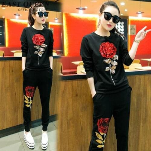 Women tracksuits 2019 survetement femme marque 2019 tracksuit women Casual hoodies sweatshirt 2 piece set women DD096 C