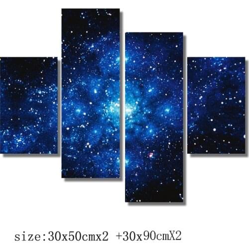 Starry Night Sky Canvas Art Wall Decor Deep Outer Space - Modern Home Decor
