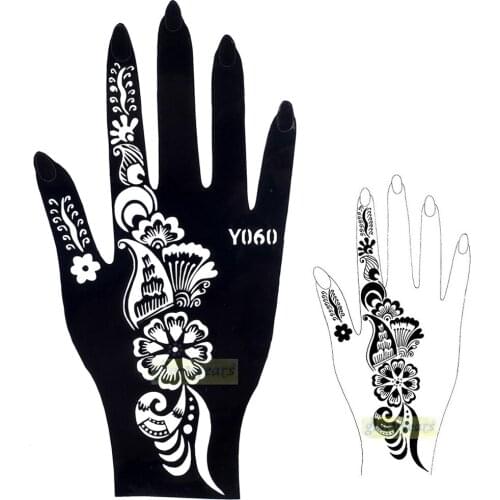 1pc Hot Exquisite Large Indian Sheet Sticker Design Flower Henna Temporary Nontoxic Tattoo Stencil Sexy Girl Body Art Paint Y060