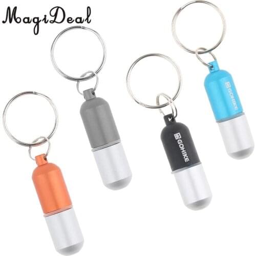 4pcs Waterproof Medicine Bottle Tablet Pill Box Case Camping Hiking Fishing