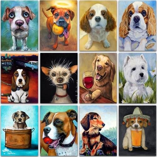 5D DIY Diamond Painting kit animal dog home decor art Full Square&Round Diamond embroidery Cross stitch Diamond mosaic paint