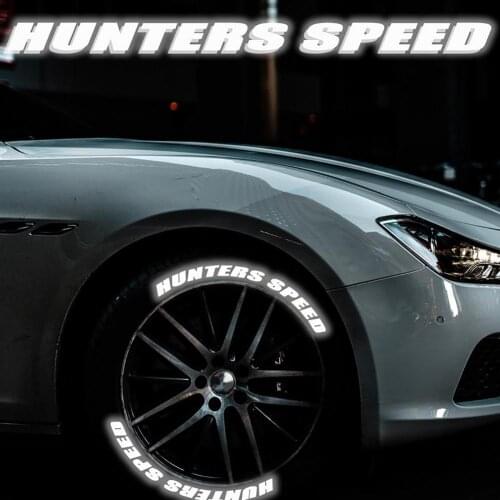 8 Sets Car Tire Letters Stickers 1 Inch Reflective Tire Lettering Wheel Logo Car Sticker Auto Tuning Decals Styling Accessories