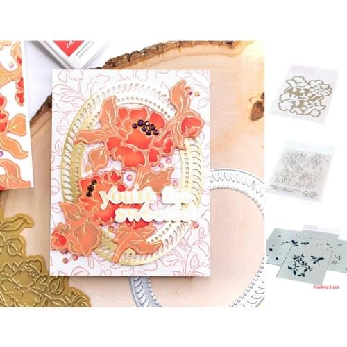 Watercolor Flowers Metal Cutting Dies Stamps Diy Scrapbooking Embossing Paper Greeting Cards Handmade Album 2021 New Arrival