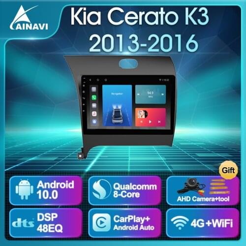 Car Radio Android 10 QLED Screen For Kia Cerato K3 2013-2016 Auto Stereo Multimedia Video Player Navigation GPS Carplay No 2din