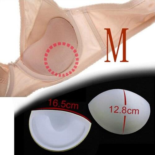 20pairs Off white Cup Soft Foam Thick Pads Push Up Breast Enhancer For Bikini Pad Yoga Sports Insert Bra Accessories M size WB90
