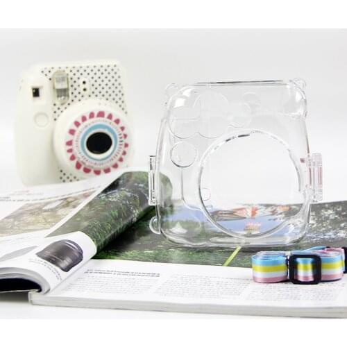 Fujifilm Instax Mini 9 Mini 8 Camera Case PVC Clear Transparent Strap Shoulder Bag Protector Instant Film Camera Shell Cover