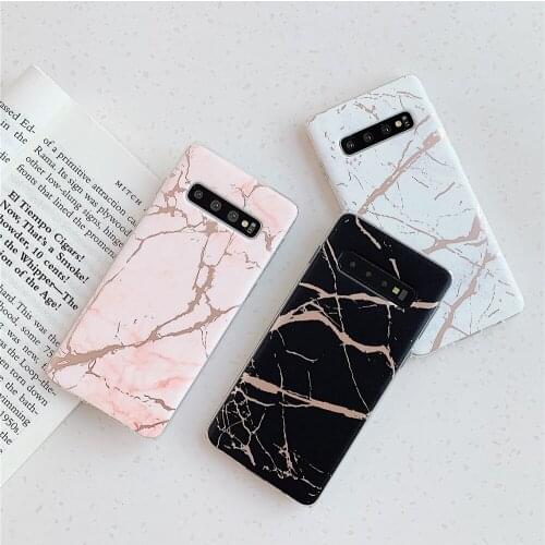 Laser Gradient Marble Phone Case For Samsung NOTE20U NOTE20 S20P M21 M30S Silicone Soft Edge Fall-anti Protection Back Cover