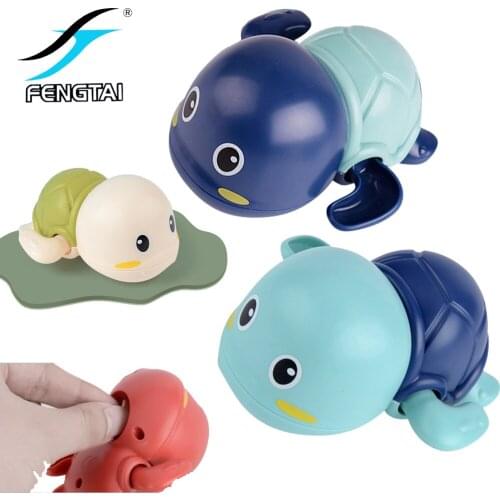 Baby Bathing Bath Toys Bathroom Floating Swimming Turtles Childrens Water Toys Wiring Clockwork Plastic Shower Games