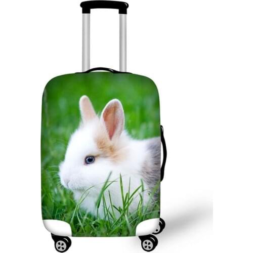 Animal rabbit bunny travel accessories suitcase protective covers 18-32 inch elastic luggage dust cover case stretchable