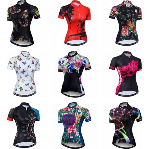 Weimostar Black Cycling Jersey Womens Short Sleeve Bicycle Cycling Clothing Breathable Road Bike Jersey Shirt Cycle Wear