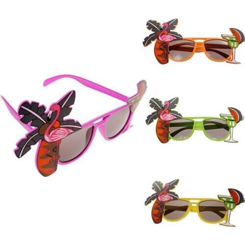 Hawaiian Glasses Tropical COCKTAIL Beach Party Sunglasses Pineapple Flamingo Goggles Hen Stage Fancy Dress eyewear favors SN1160