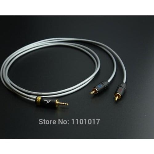 HiFi EXQUiS MPS X-7 OCC Signal Interconnect Cable 3.5mm to 2 RCA Hi-Fi Audio 2 RCA Cable