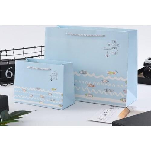 Custom print shopping paper bags with your own logo with mat or glossy lamination Children Christmas Gift Bags --XP2267